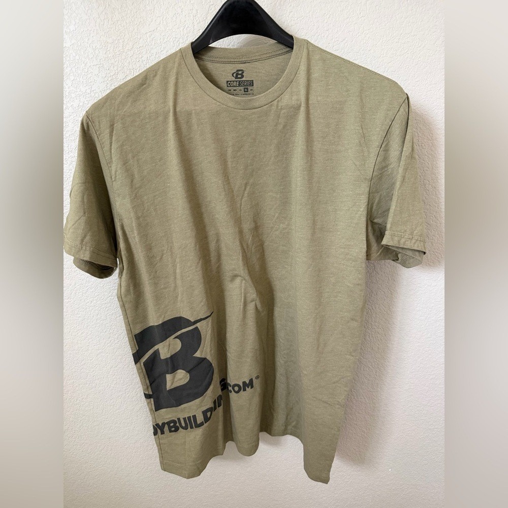 Bodybuilding Core Series Men's Olive Crew Neck T-Shirt XL